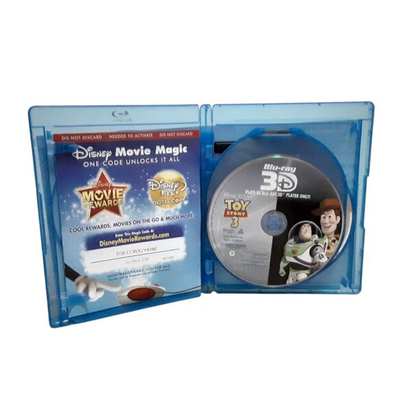 Toy Story 3 (3D/Blu-ray/DVD, 2011, 5-Disc) w/ OOP Lenticular Slipcover Disney - Picture 2 of 5